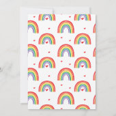 Invitation d'anniversaire arc-en-ciel  (Dos)