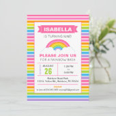 Invitation d'anniversaire Arc-en-ciel (Debout devant)
