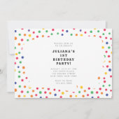 Invitation d'anniversaire arc-en-ciel des amis de (Dos)