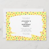 Invitation d'anniversaire arc-en-ciel des amis de  (Dos)