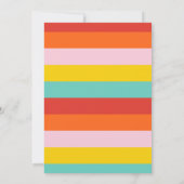 Invitation d'anniversaire arc-en-ciel et soleil (Dos)