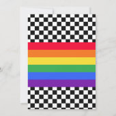 Invitation d'anniversaire arc-en-ciel et voiture d (Dos)