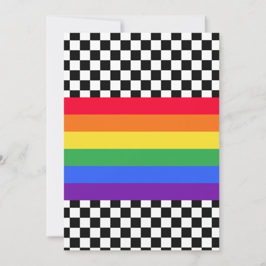 Invitation d'anniversaire arc-en-ciel et voiture d (Dos)