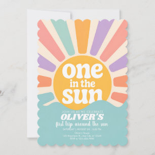 Invitation d'anniversaire Arc-en-ciel Pastel Solei