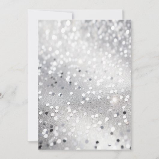 Invitation d'anniversaire | Argent simple (Dos)