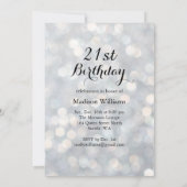 Invitation d'anniversaire argentée pour boire du c (Dos)