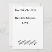 Invitation d'anniversaire Art déco  (Dos)