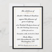 Invitation d'anniversaire Art Déco exquise pour 50 (Dos)