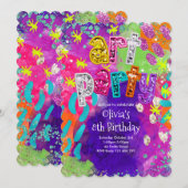 Invitation d'anniversaire Art Party (Devant / Derrière)