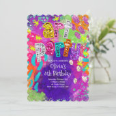 Invitation d'anniversaire Art Party (Debout devant)