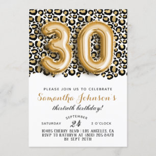 Invitation d'anniversaire au 30e léopard
