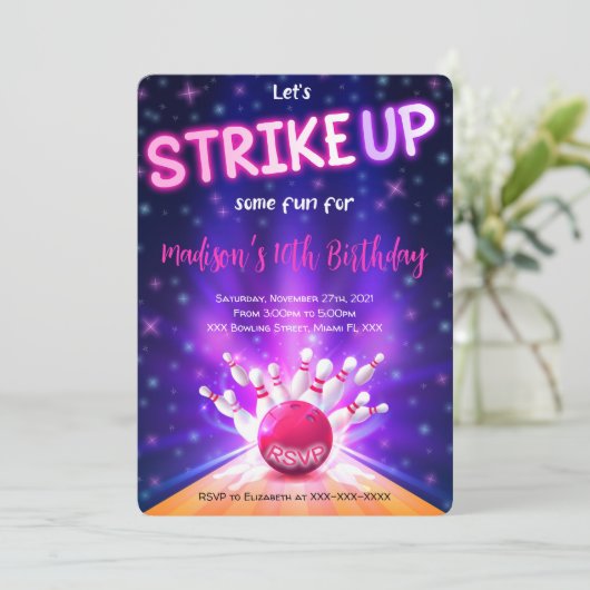 Invitation d'anniversaire au bowling (Debout devant)