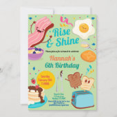 Invitation d'anniversaire au Brunch Levez-vous et  (Devant)