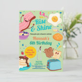 Invitation d'anniversaire au Brunch Levez-vous et  (Debout devant)