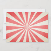 Invitation d'anniversaire au carnaval de cirque Bi (Dos)