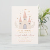 Invitation d'anniversaire au château de princesse (Debout devant)