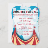 Invitation d'anniversaire au cirque (Devant)