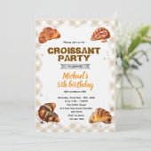 Invitation d'anniversaire au croissant (Debout devant)