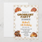 Invitation d'anniversaire au croissant (Devant / Derrière)