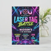 Invitation d'anniversaire au Laser Tag (Debout devant)