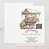 Invitation d'anniversaire au marché aux fleurs (Devant / Derrière)