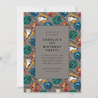 Invitation d'anniversaire au motif de la maison Ha