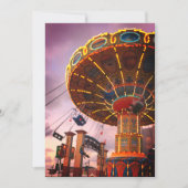 Invitation d'anniversaire au parc d'attractions de (Devant)