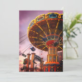 Invitation d'anniversaire au parc d'attractions de (Debout devant)