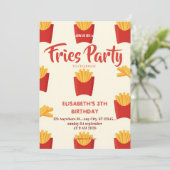 Invitation d'anniversaire au restaurant Frites (Debout devant)