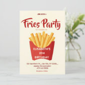 Invitation d'anniversaire au restaurant Frites (Debout devant)