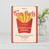 Invitation d'anniversaire au restaurant Frites (Debout devant)