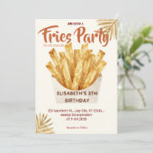Invitation d'anniversaire au restaurant Frites (Debout devant)