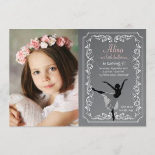 Invitation d'anniversaire au tableau noir Ballerin