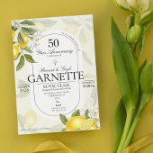 Invitation d'anniversaire au thème citron