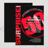 Invitation d'anniversaire audacieuse surprise - 50 (Devant / Derrière)