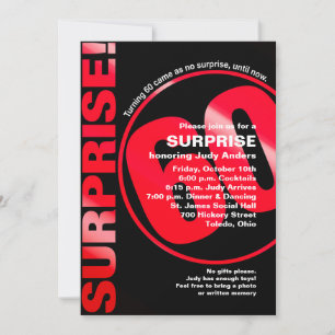 Invitation d'anniversaire audacieuse surprise - 60