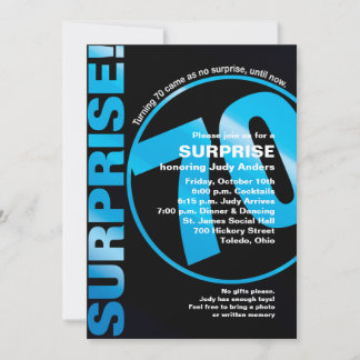 Invitation d'anniversaire audacieuse surprise - 70