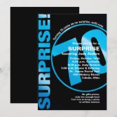 Invitation d'anniversaire audacieuse surprise - 70 (Devant / Derrière)