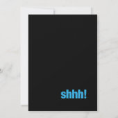 Invitation d'anniversaire audacieuse surprise - Bl (Dos)