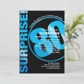 Invitation d'anniversaire audacieuse surprise - Bl (Debout devant)