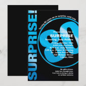 Invitation d'anniversaire audacieuse surprise - Bl (Devant / Derrière)