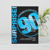 Invitation d'anniversaire audacieuse surprise - Bl (Debout devant)