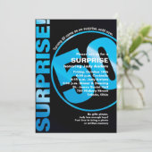 Invitation d'anniversaire audacieuse surprise - Bl (Debout devant)
