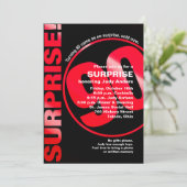 Invitation d'anniversaire audacieuse surprise - Ro (Debout devant)
