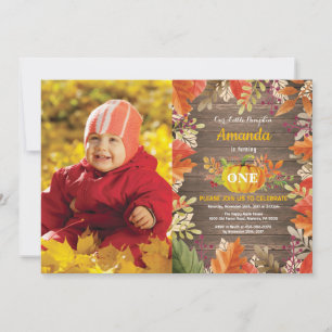 Invitation d'anniversaire automnal citrouille rust