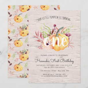 Invitation d'anniversaire automnal de petite citro