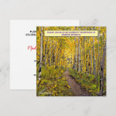 Invitation d'anniversaire Automne Aspen – Forêt Do (Devant / Derrière)