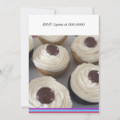 Invitation d'anniversaire aux Cupcakes Vanille (Dos)