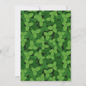 Invitation d'anniversaire aux feuilles vertes et b (Dos)