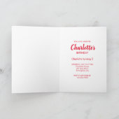 Invitation d'anniversaire aux fraises (Intérieur)